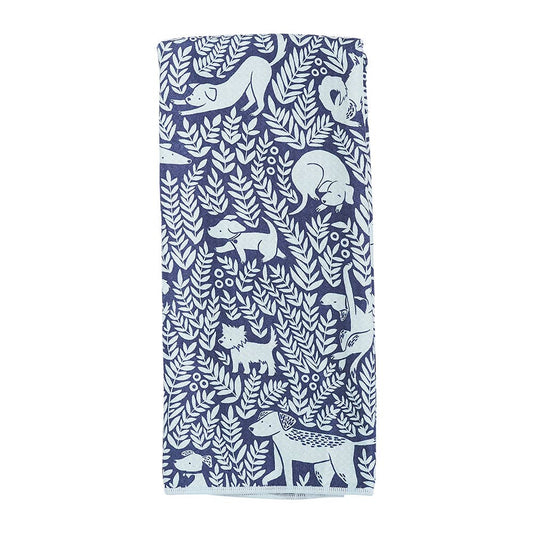Anywhere Towel | Navy Nuthatch Dog Park