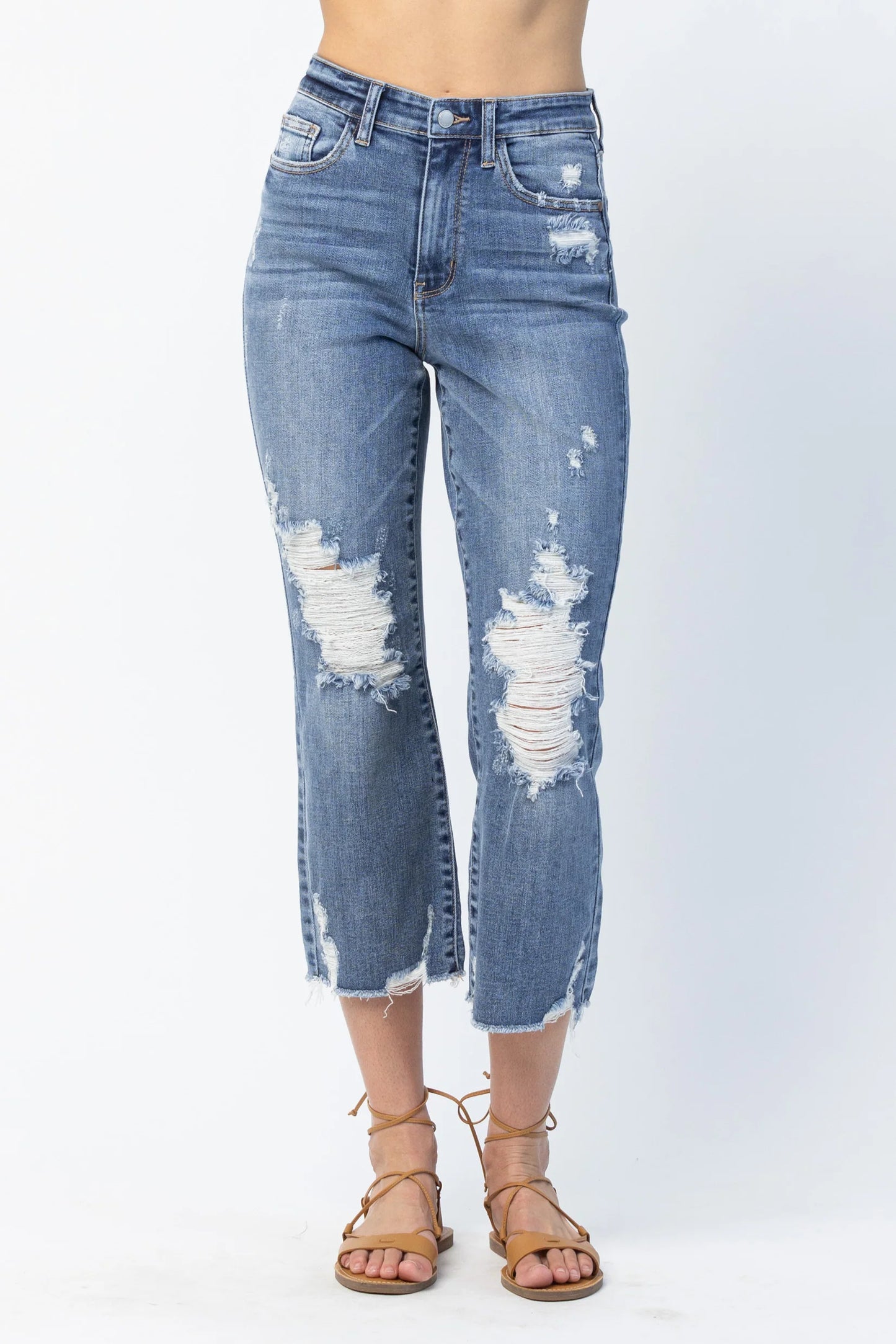 High Waist | Straight | Release Hem Jeans