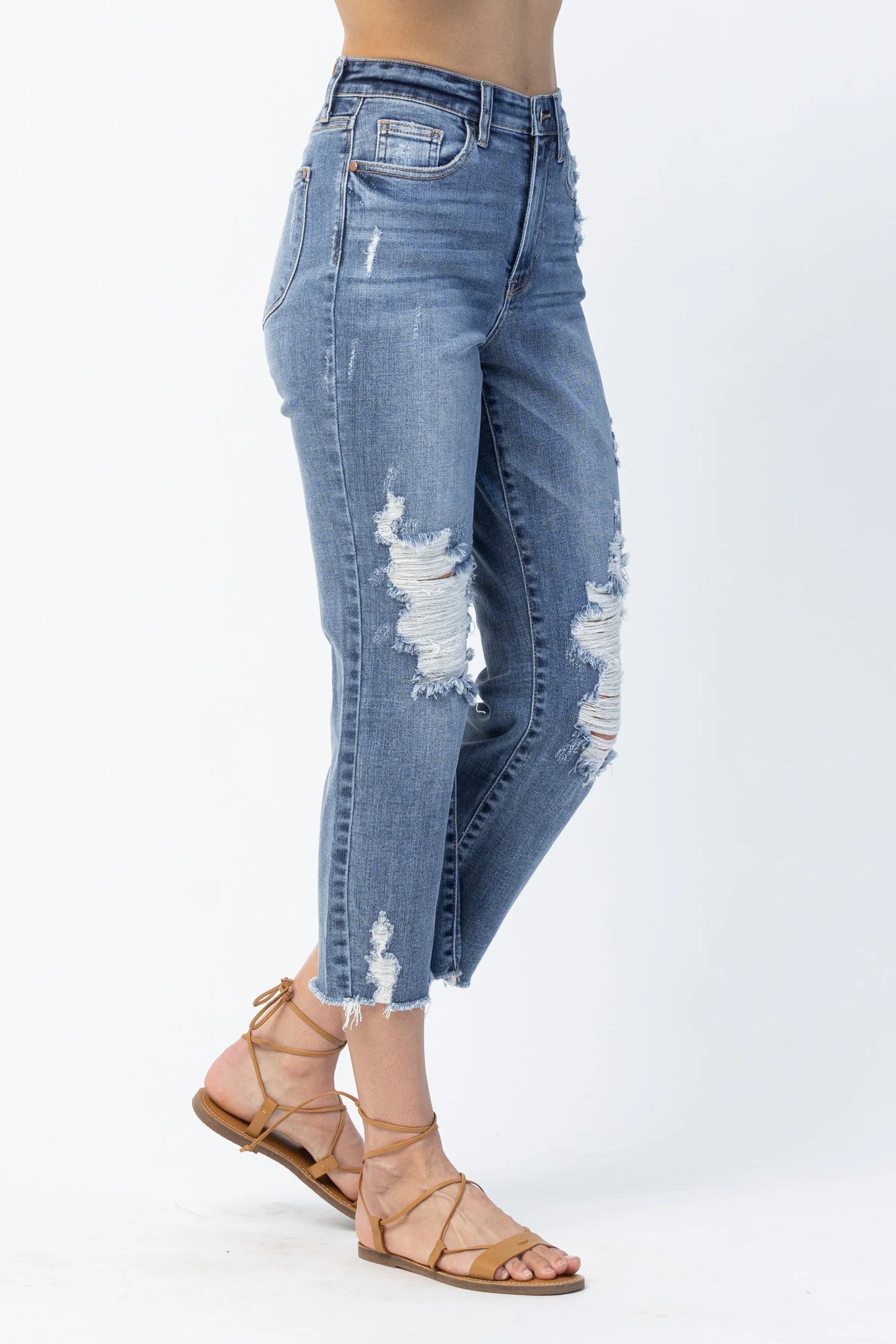 High Waist | Straight | Release Hem Jeans