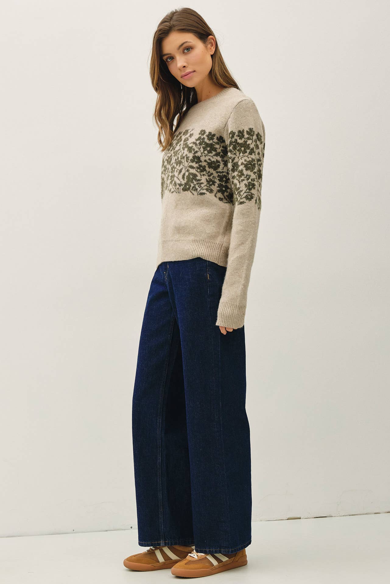 Floral Accent Sweater