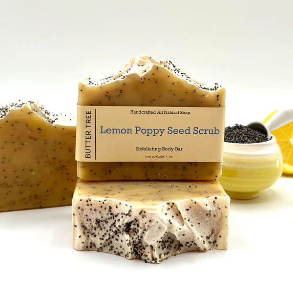 Lemon Poppy Seed Scrub | Exfoliating Body Bar