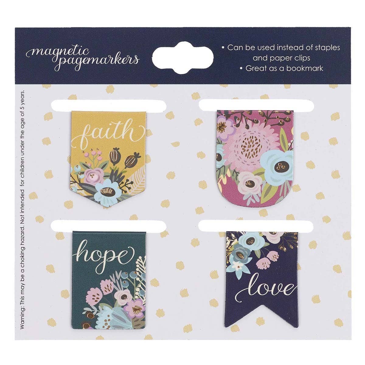 Magnetic Bookmarks | Faith, Hope, Love