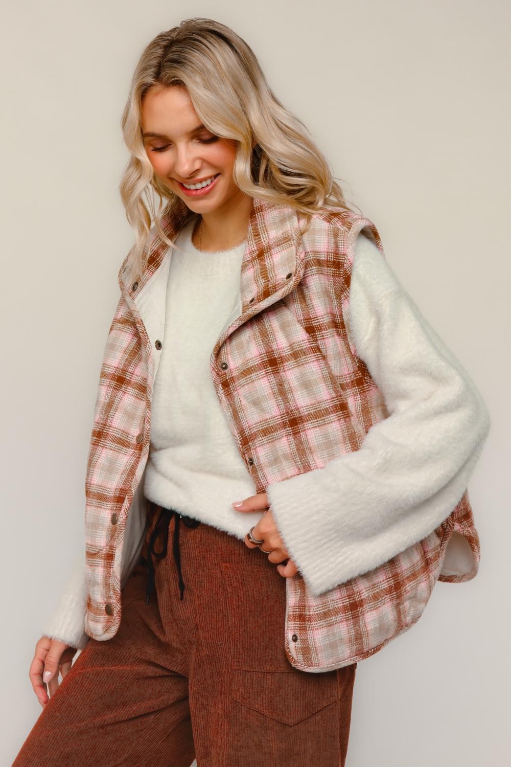 Plaid Quilted Vest
