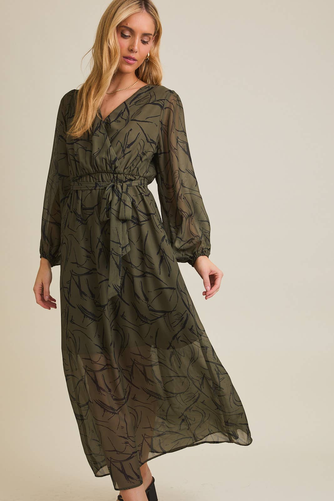 Abstract Maxi Dress S Abstract Maxi Dress S