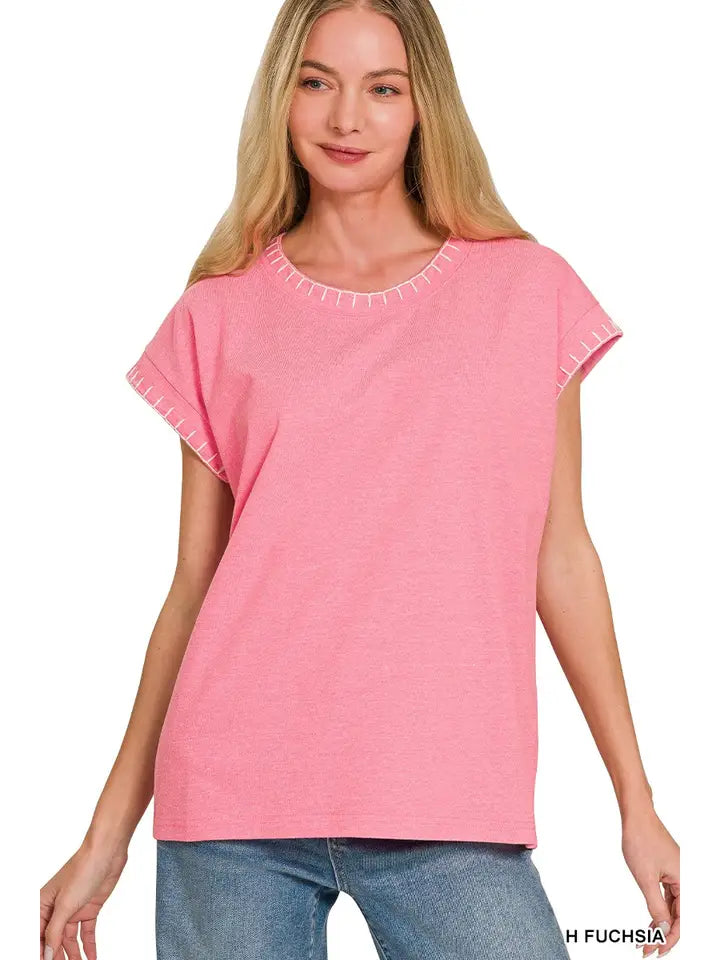 Blanket Stitch Tee