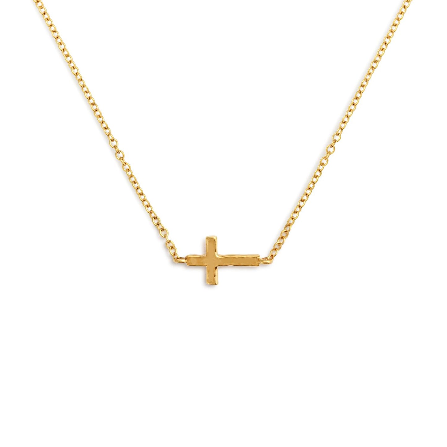 Gold Cross Charm Necklace