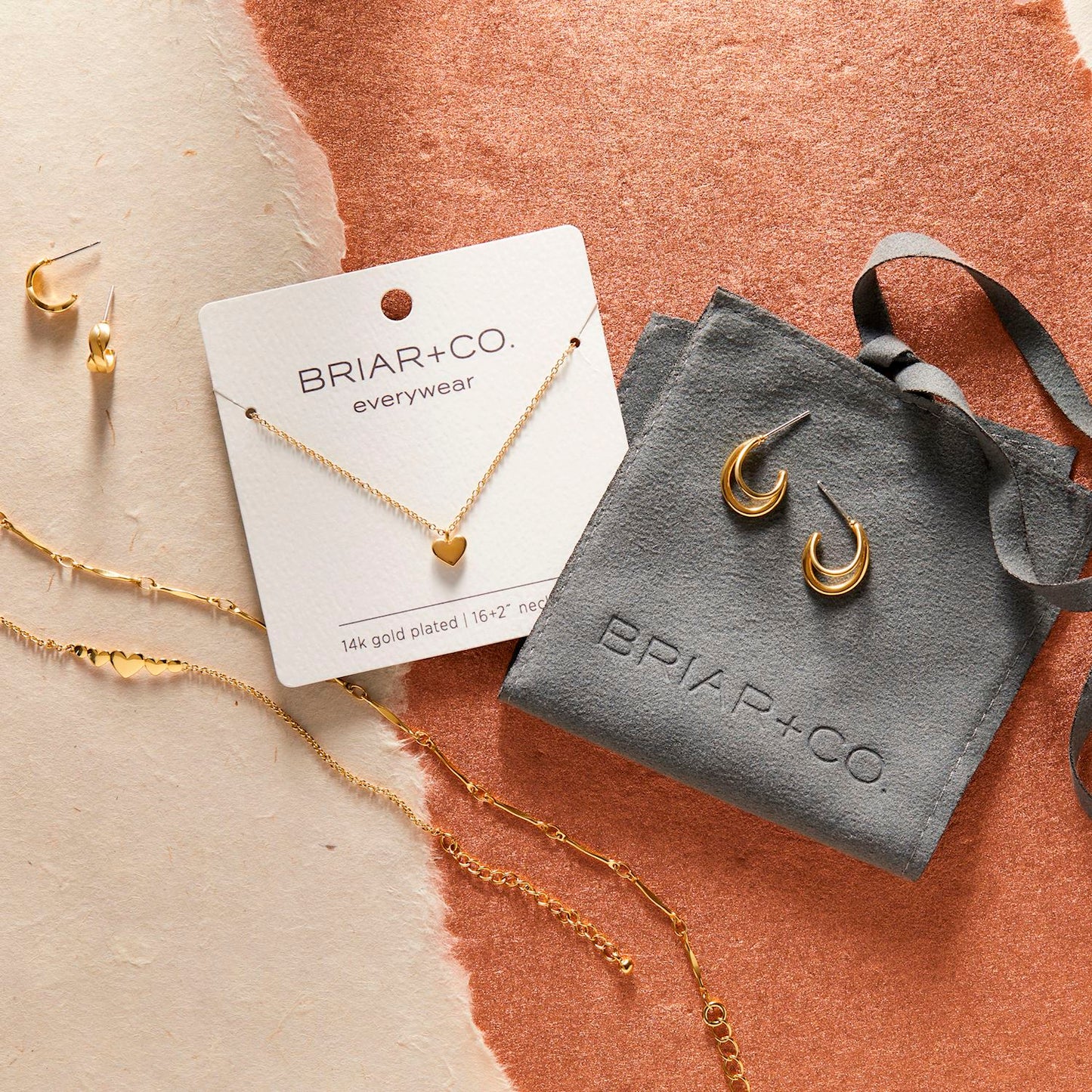 Gold Heart Charm Necklace