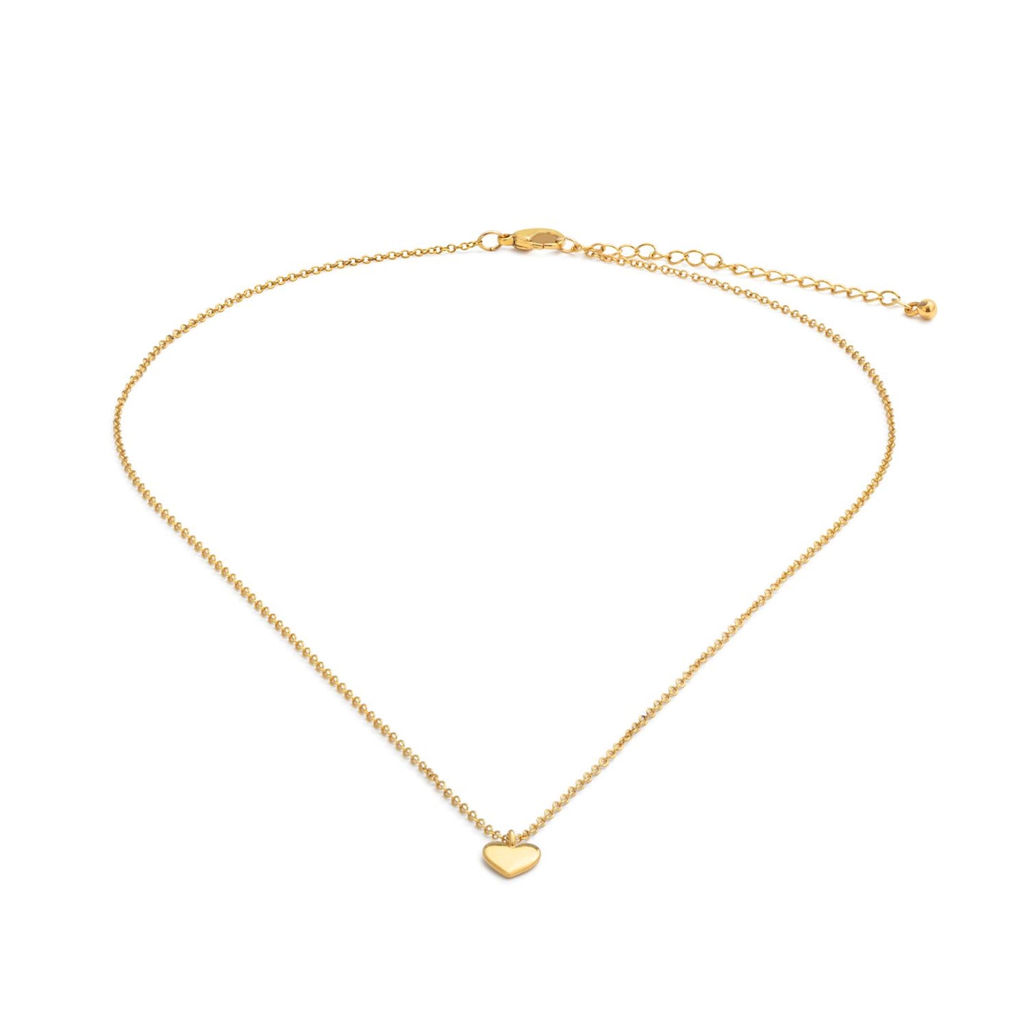 Gold Heart Charm Necklace