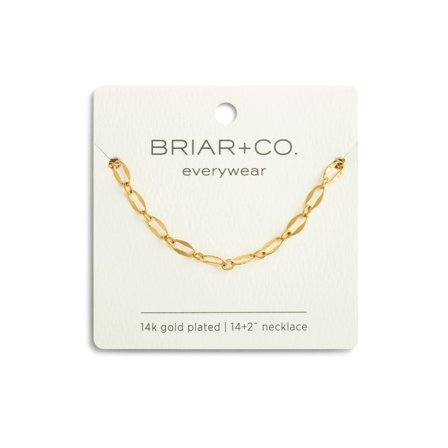 Gold Mirror Oval Chain Necklace