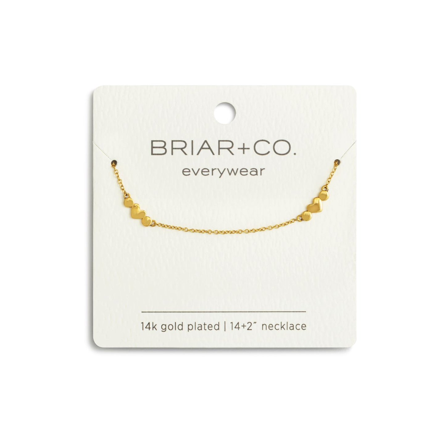 Gold Heart Satellite Chain Necklace