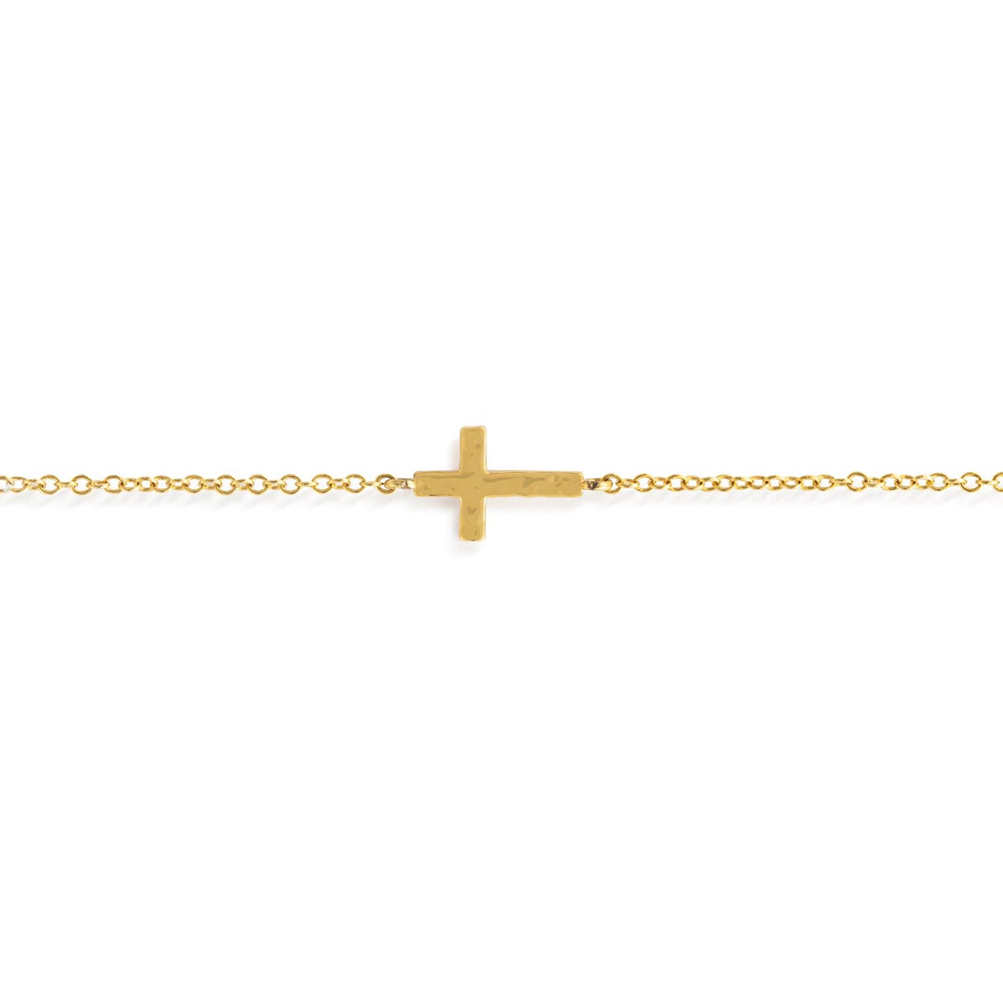 Gold Cross Charm Bracelet