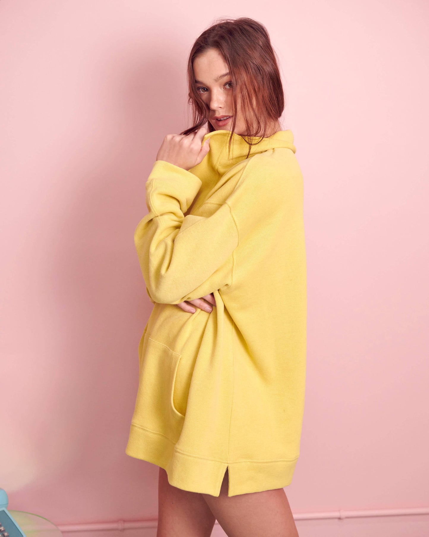 PLUS EXCLUSIVE Front Pocket Sweatshirt | Citron