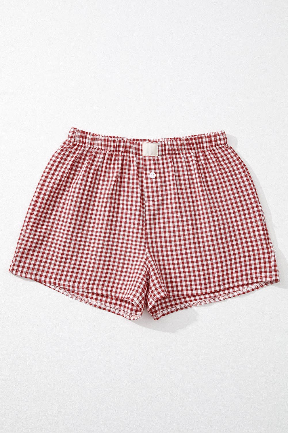 Red Plaid Gingham Boxer Shorts