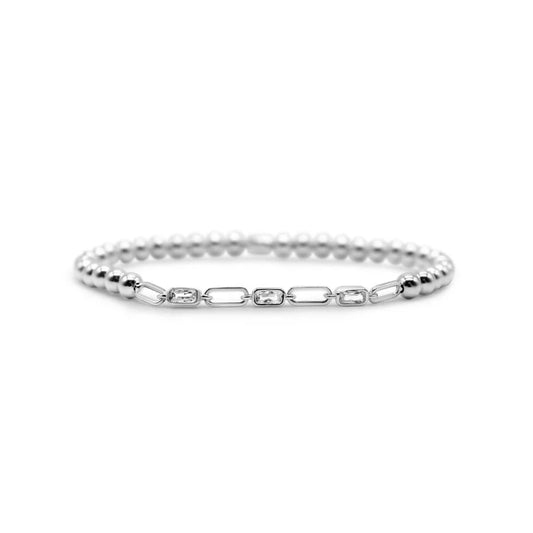 Clear CZ Baguette Bezel Bracelet