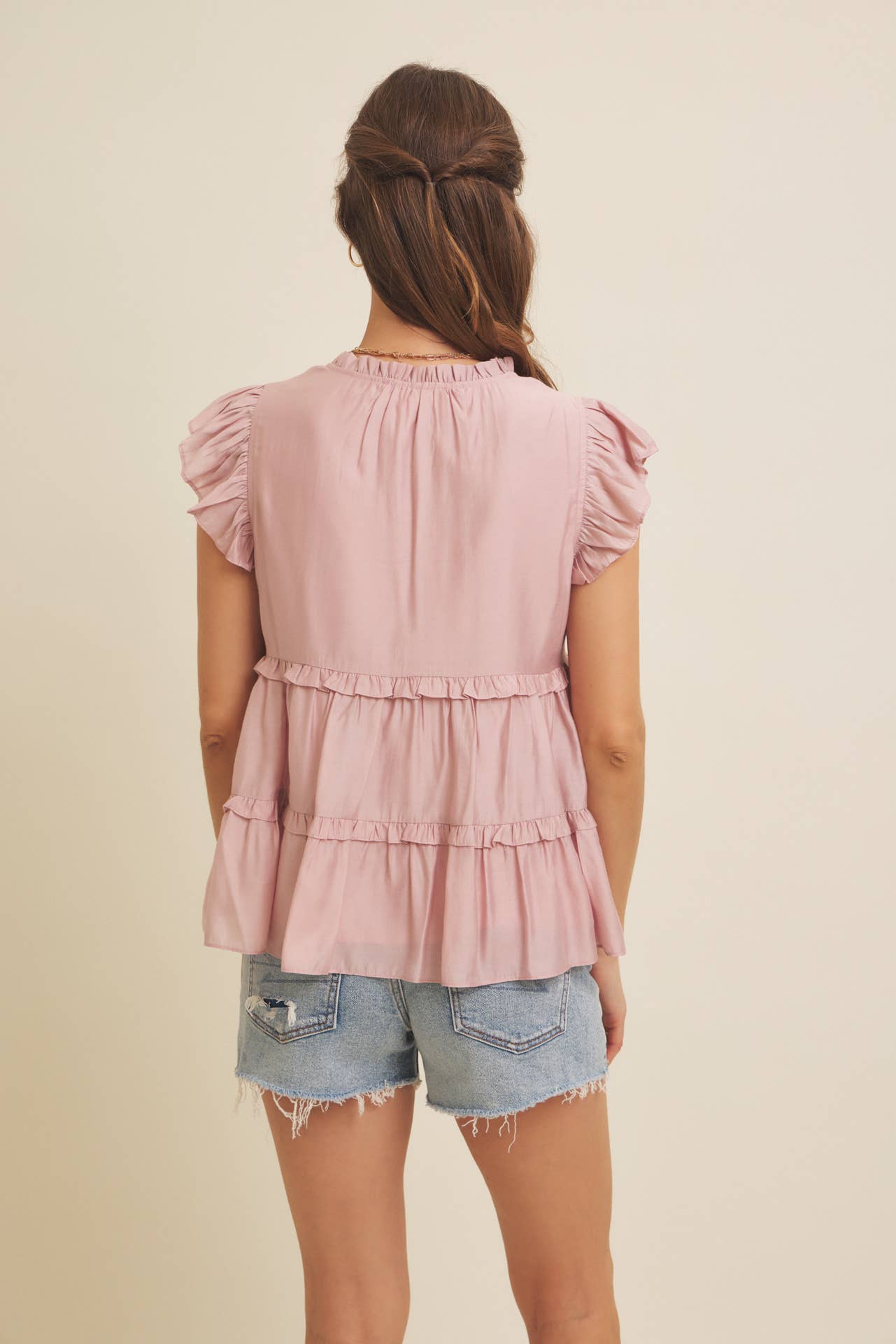 Ruffle Drape Top