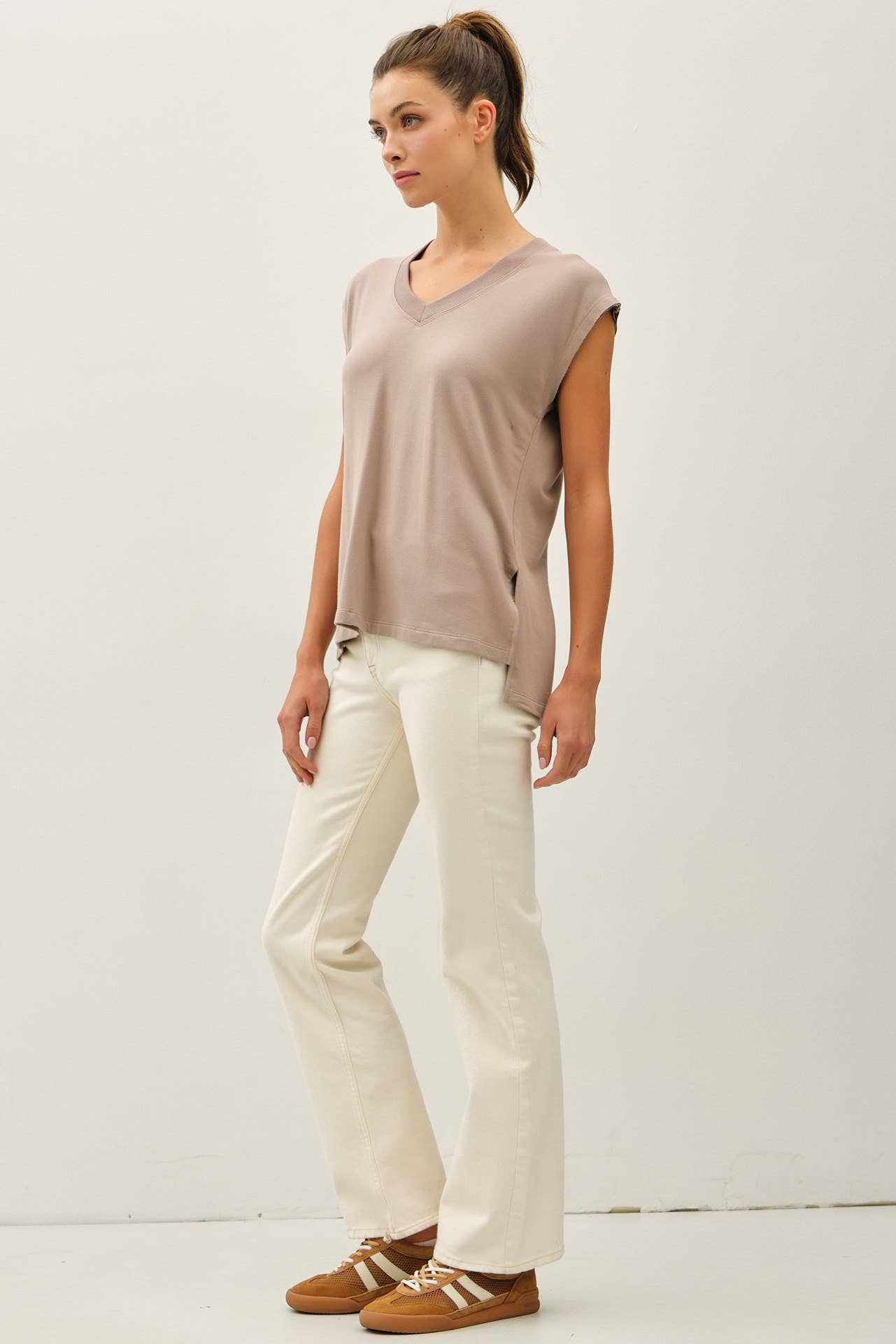 V-Neck Dolman Sleeve Top