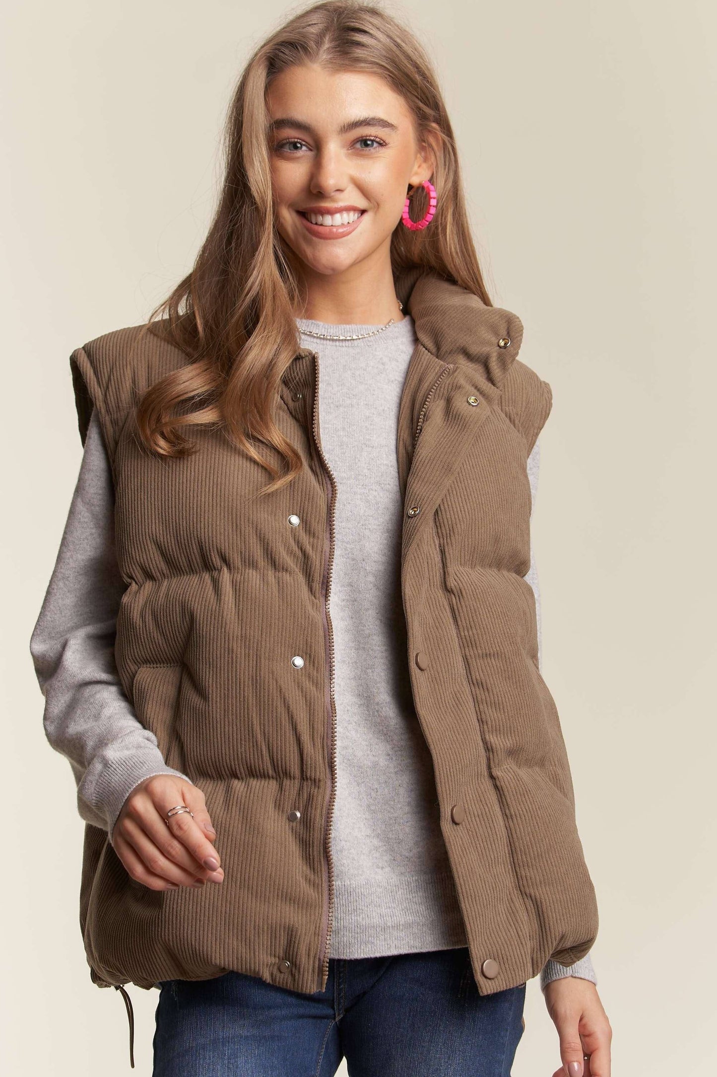 Corduroy Puff Vest