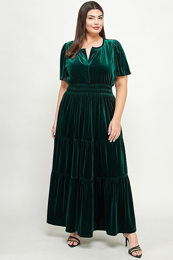 Velvet Tiered Dress