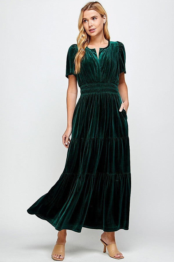Velvet Tiered Dress