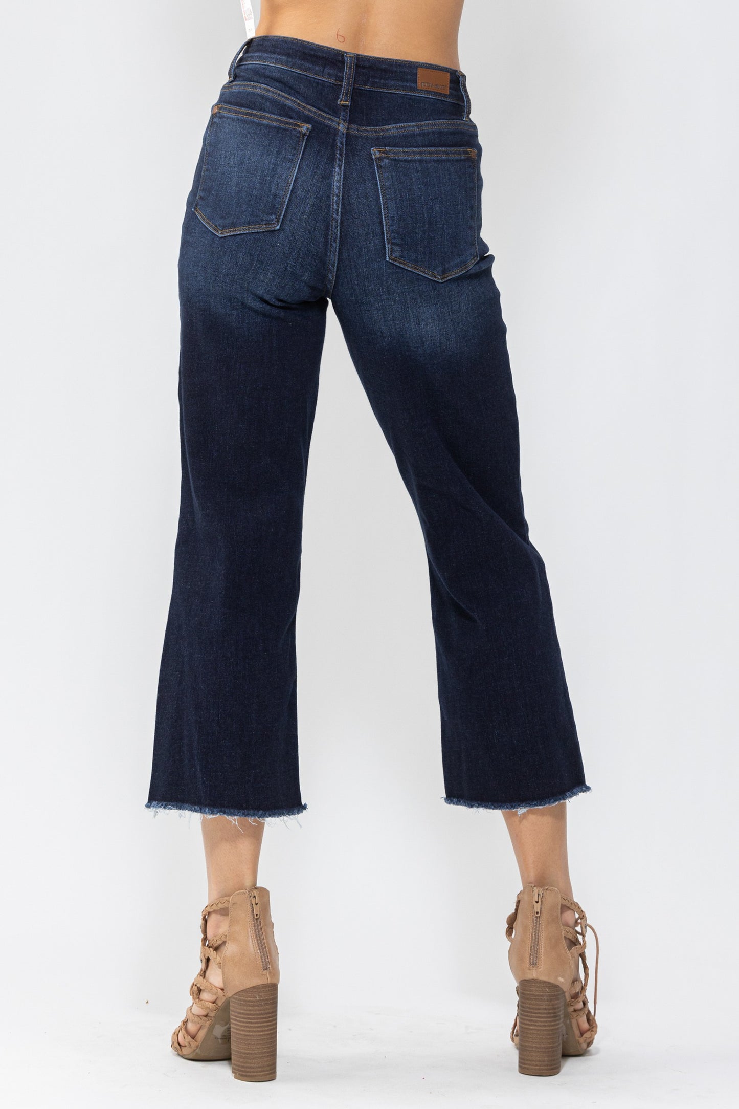 High Waist | Wide Crop | Dark Wash Jeans
