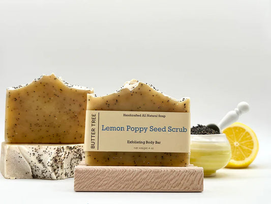 Lemon Poppy Seed Scrub | Exfoliating Body Bar