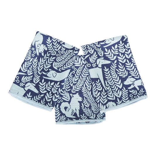 Mighty Mini Towel | Navy Nuthatch Dog Park