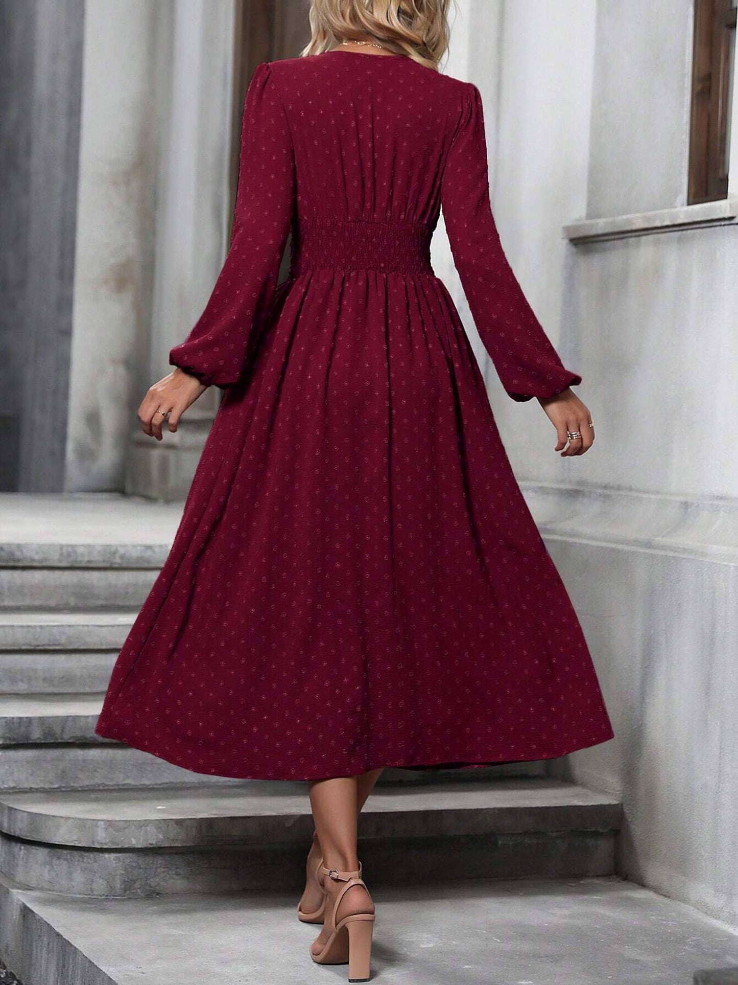 Lantern Sleeve Dress