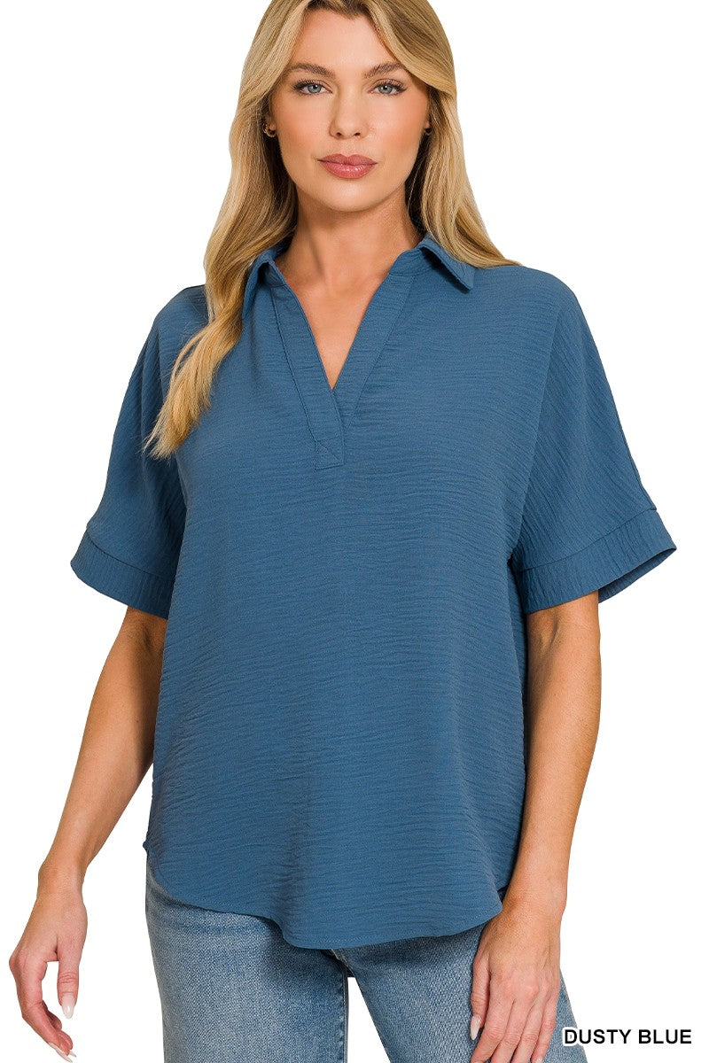 V-Neck Short Sleeve Top