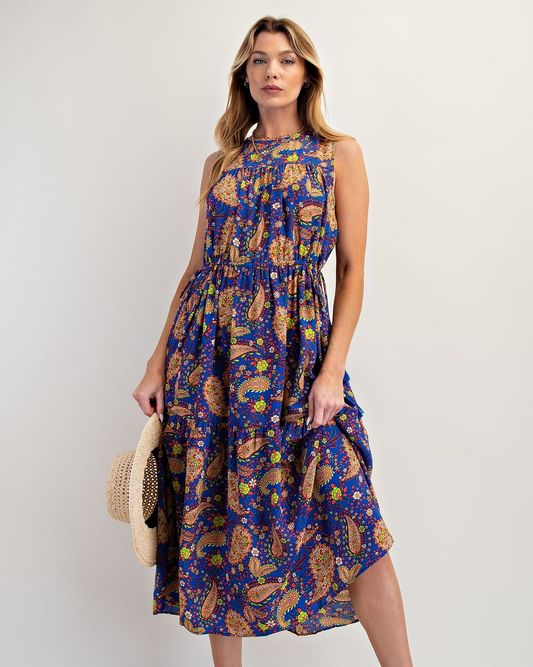 Paisley Print Dress
