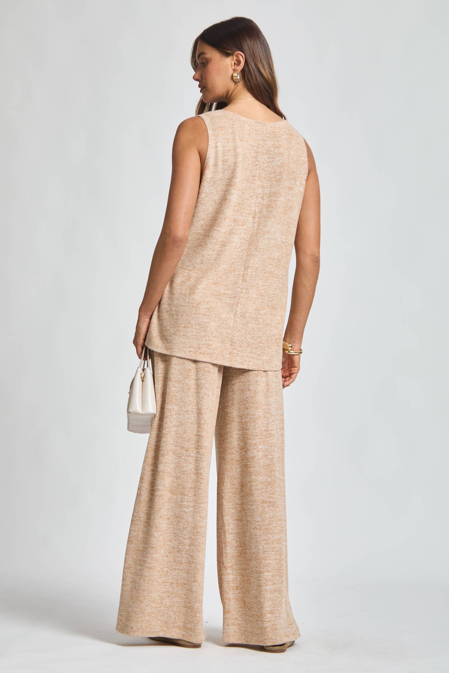 Soft Tank + Cardigan + Relaxed Pants Set