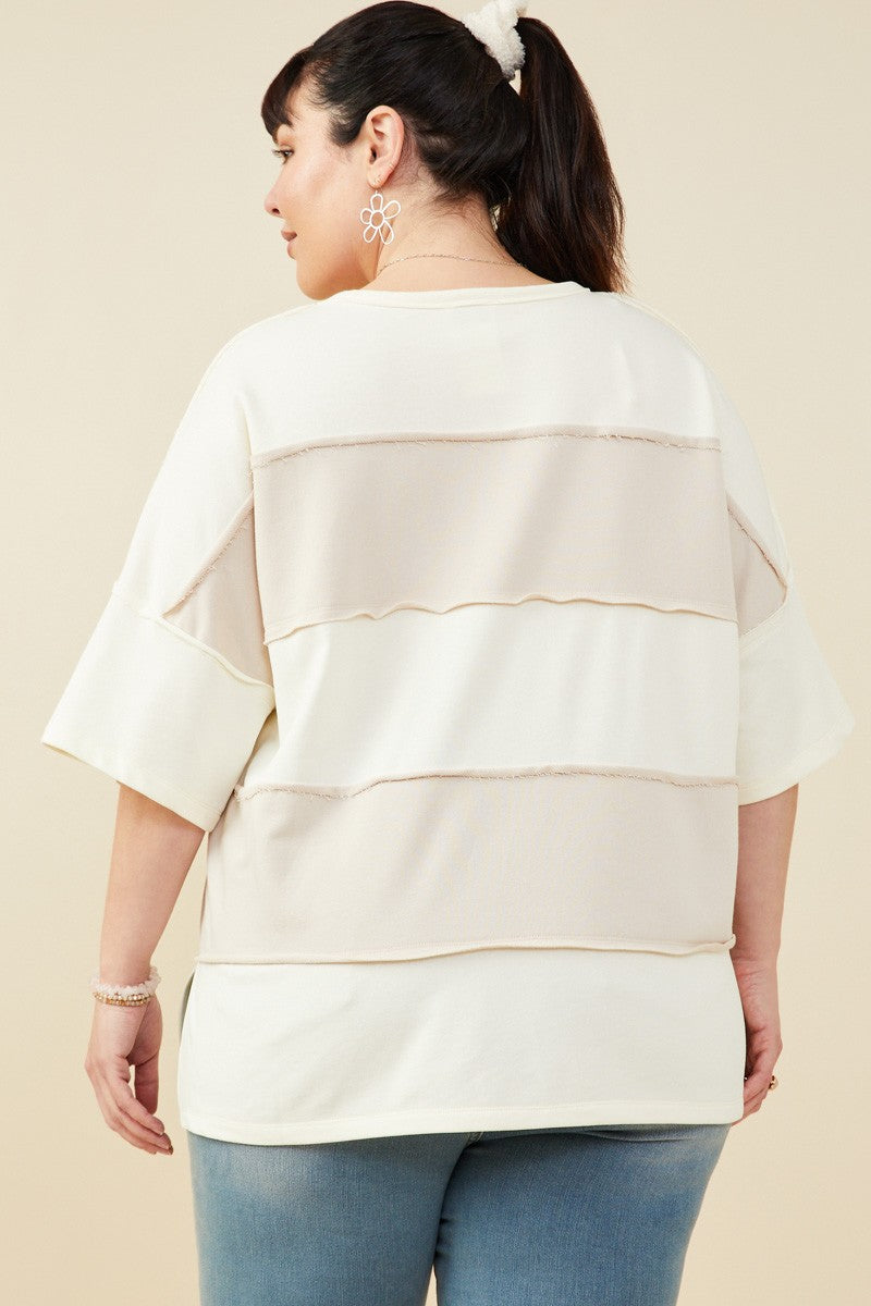 Color Block French Terry Top