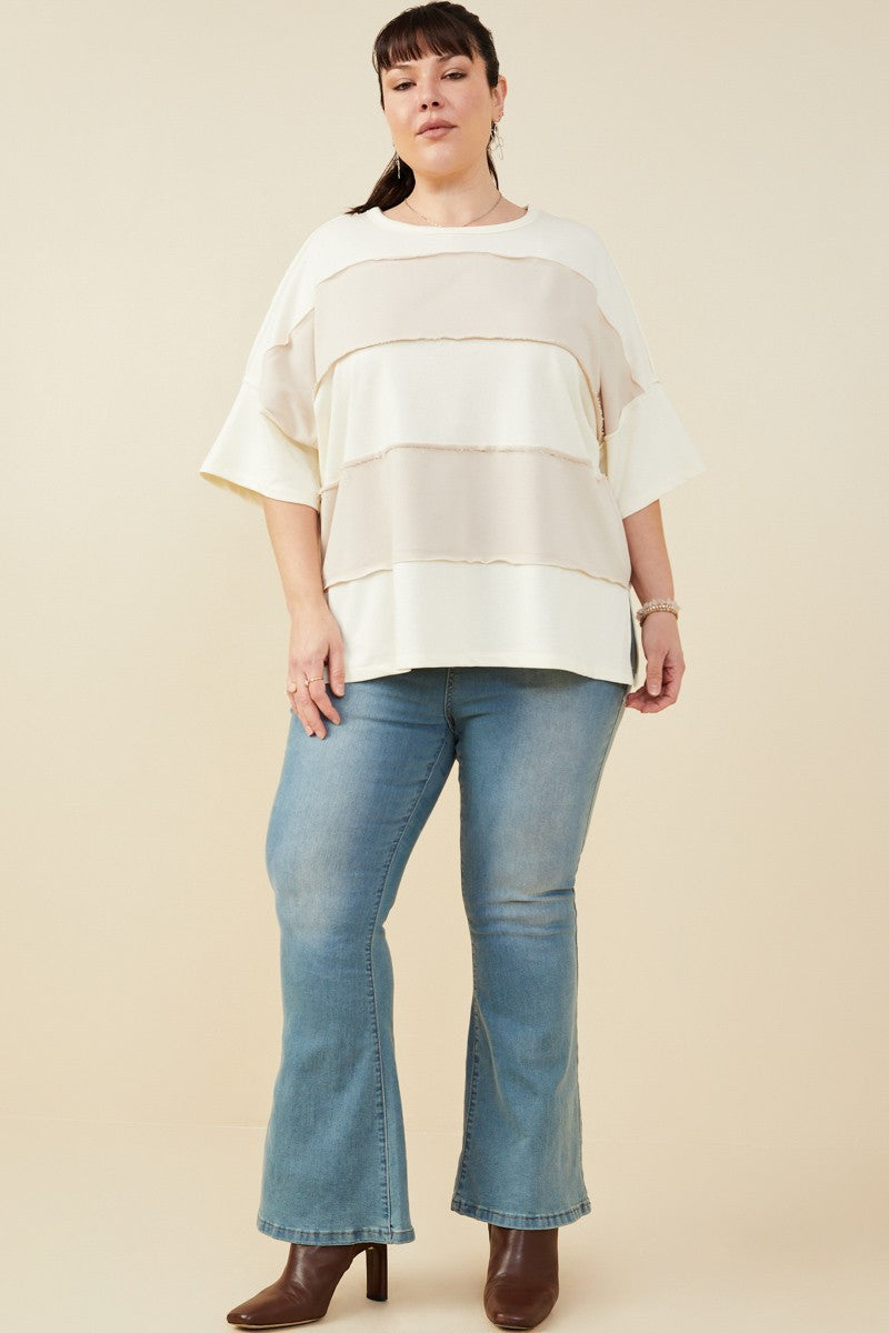 Color Block French Terry Top
