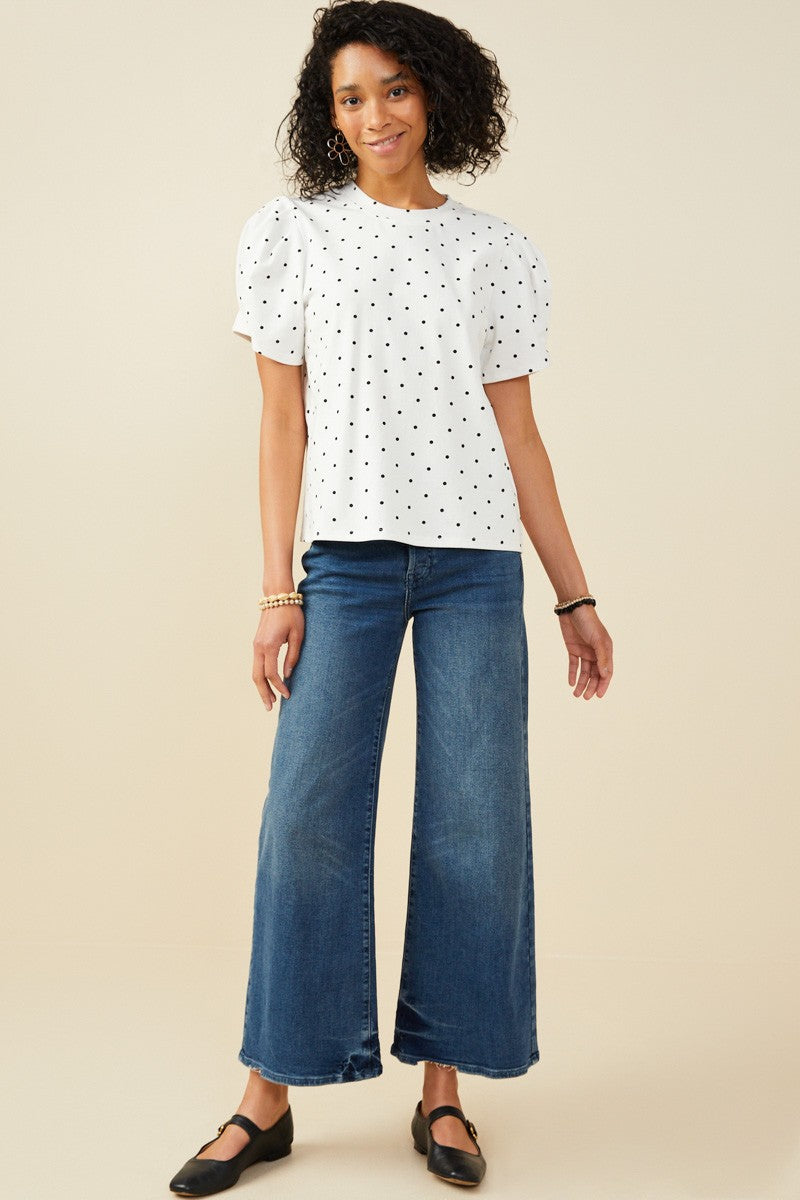 Polka Dot Knit Tee