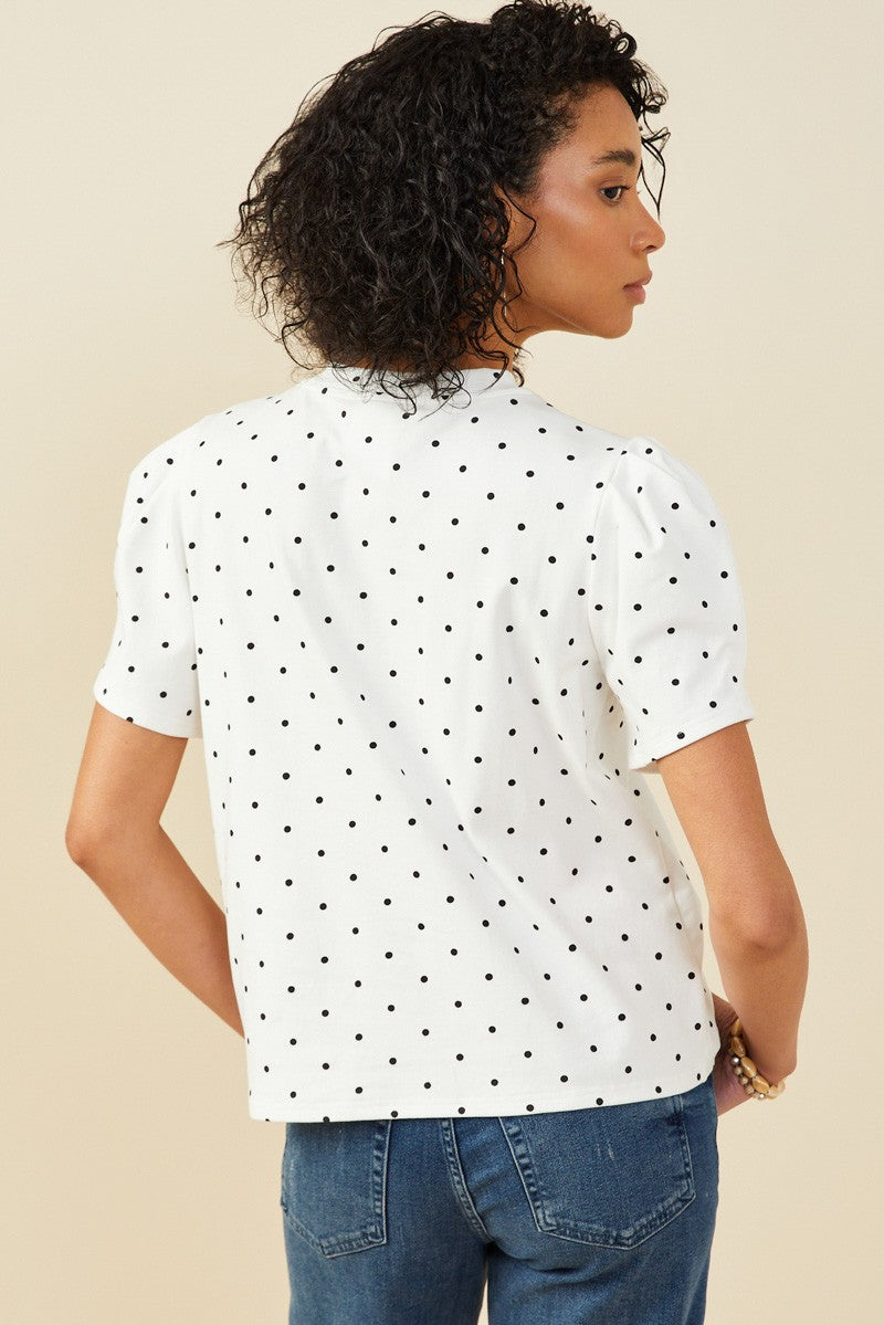 Polka Dot Knit Tee
