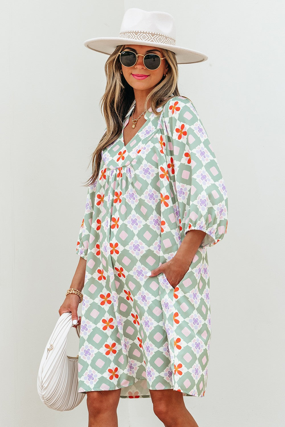 Floral Print Mini Dress
