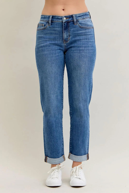 Mid-Rise | Boyfriend | Classic Cuffed Jeans