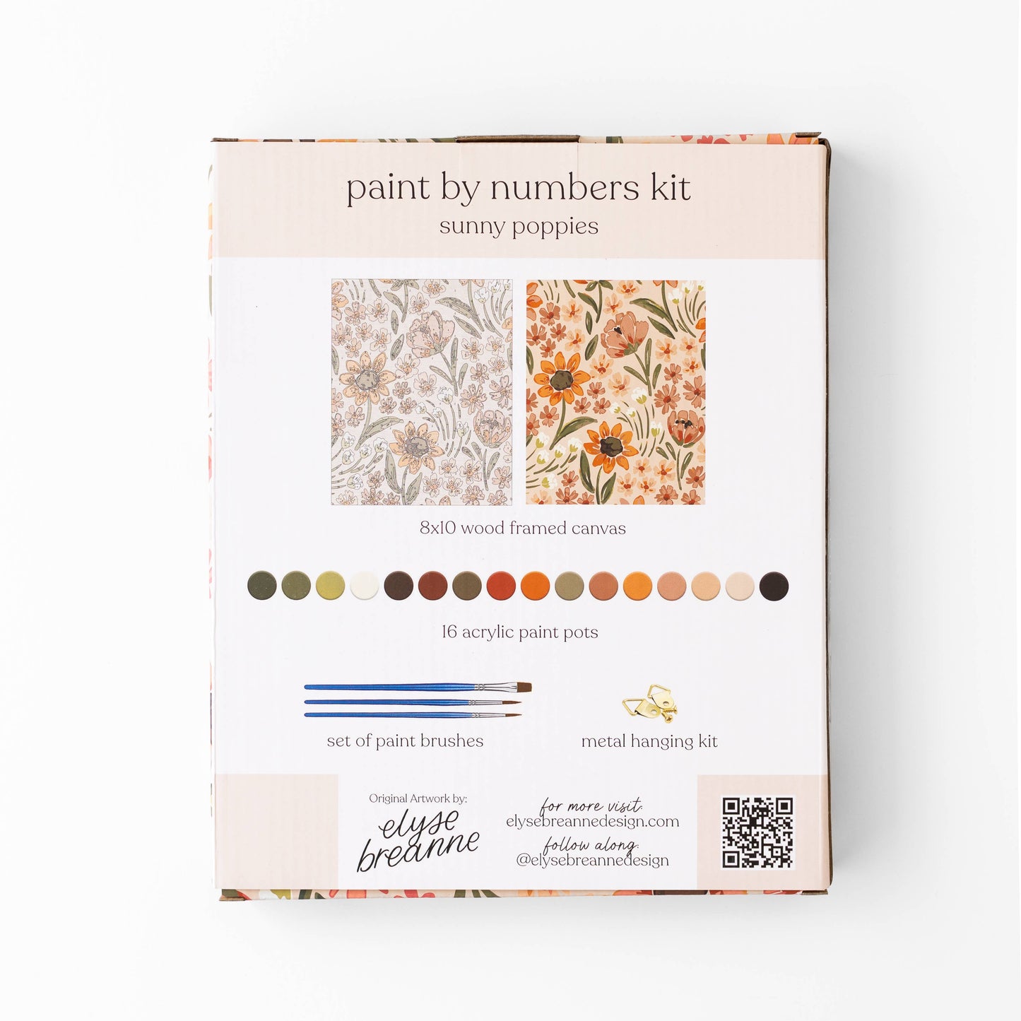 Paint By Number Kit | Sunny Poppies