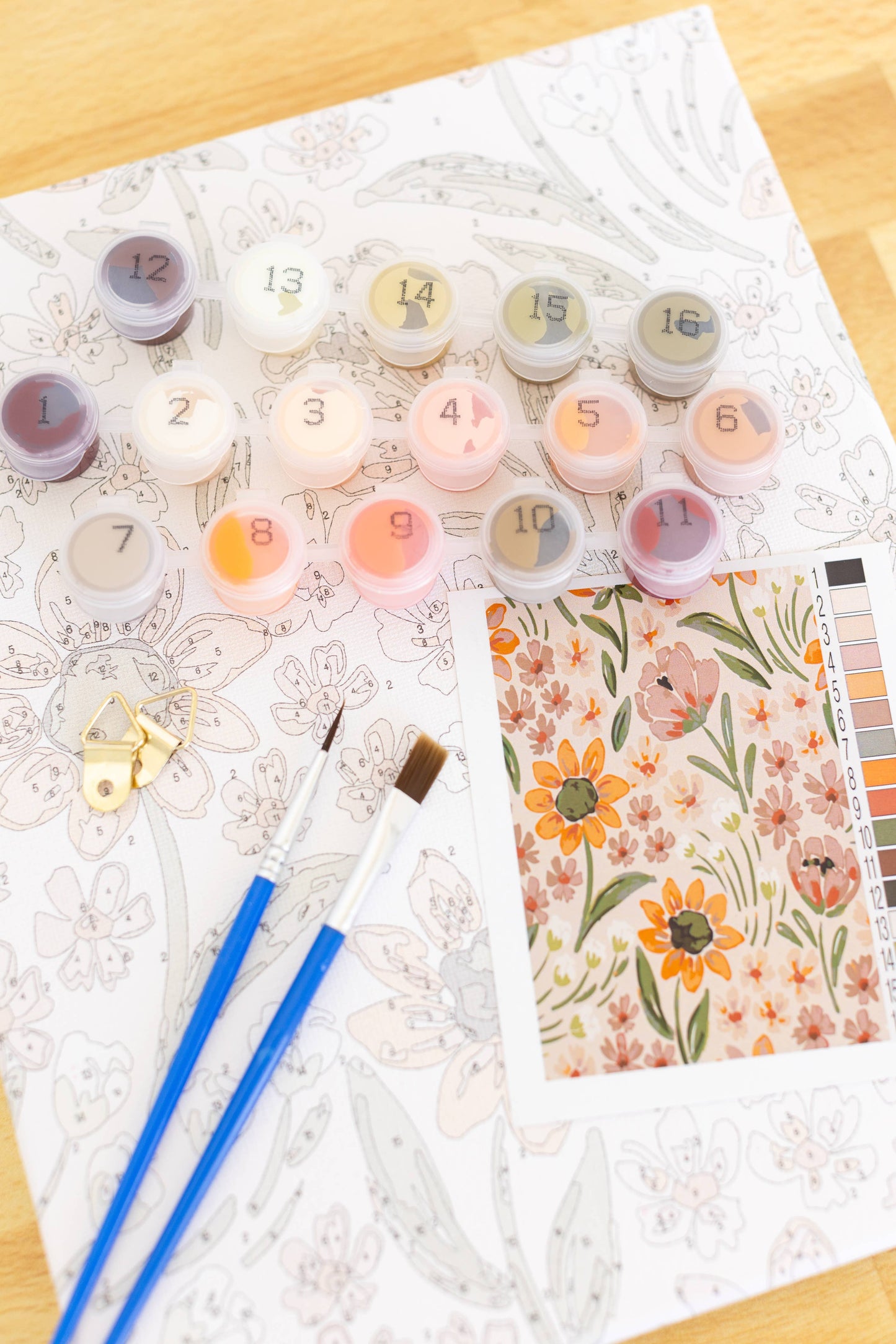 Paint By Number Kit | Sunny Poppies