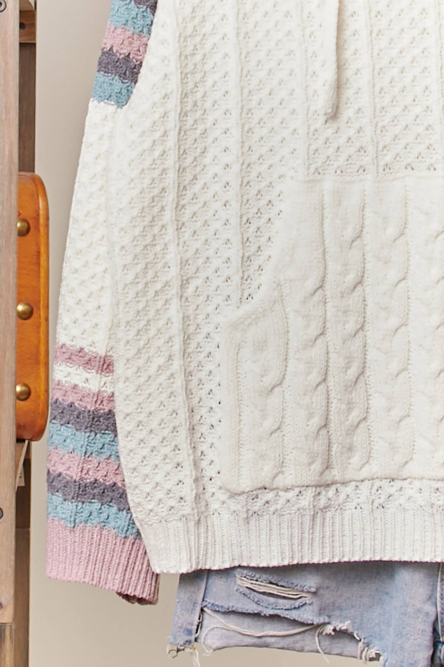 Cable Knit Hoodie Sweater