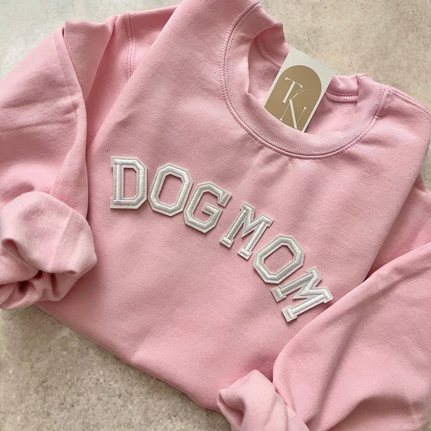 Dog Mom Sweatshirt | Light Pink