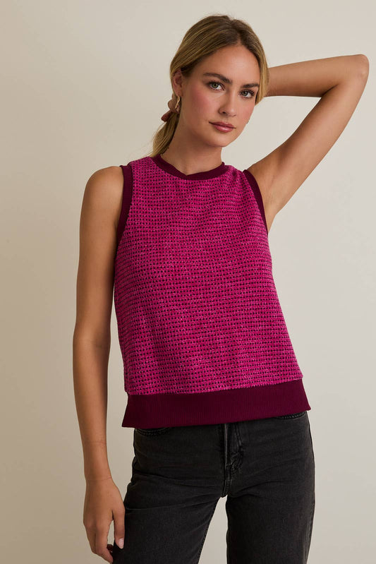 Magenta Sweater Vest