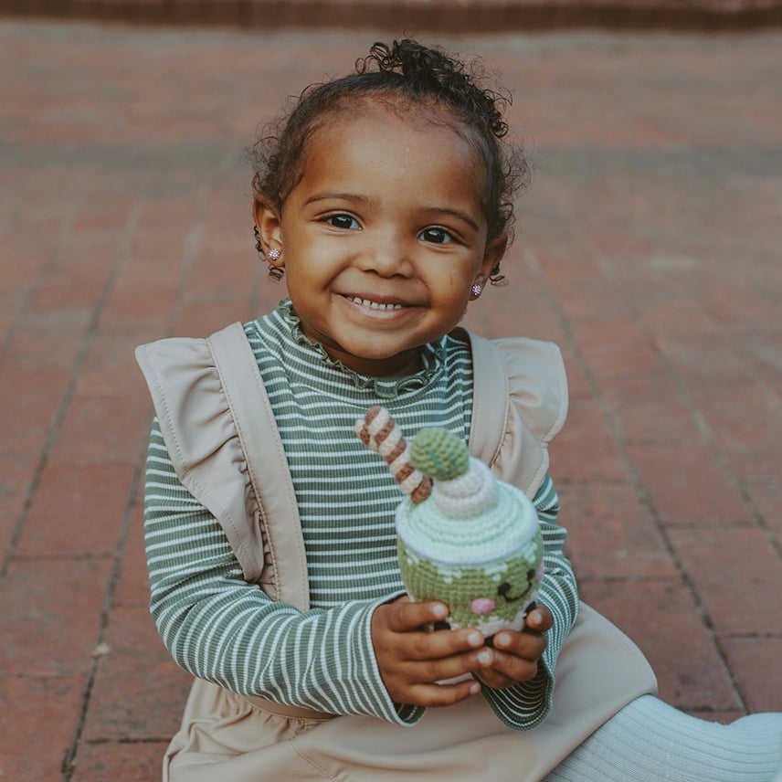 Friendly Plush Matcha Latte | Green Tea Rattle