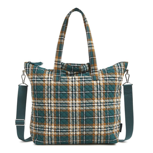 Slouchy Tote  |  Orchard Plaid