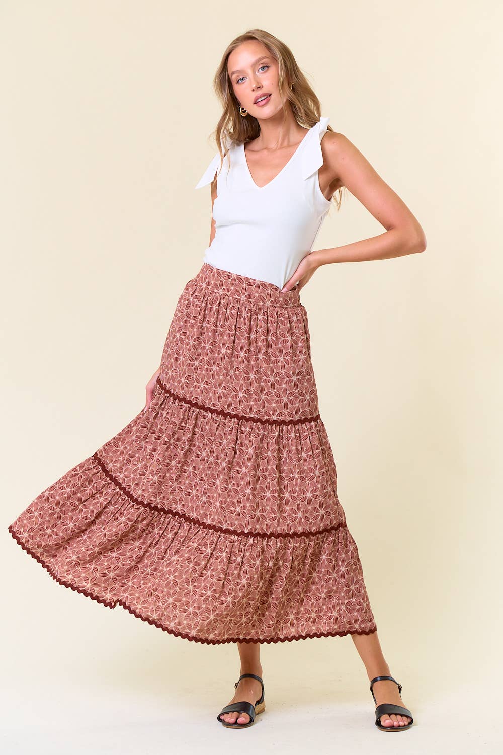 Tiered Maxi Skirt