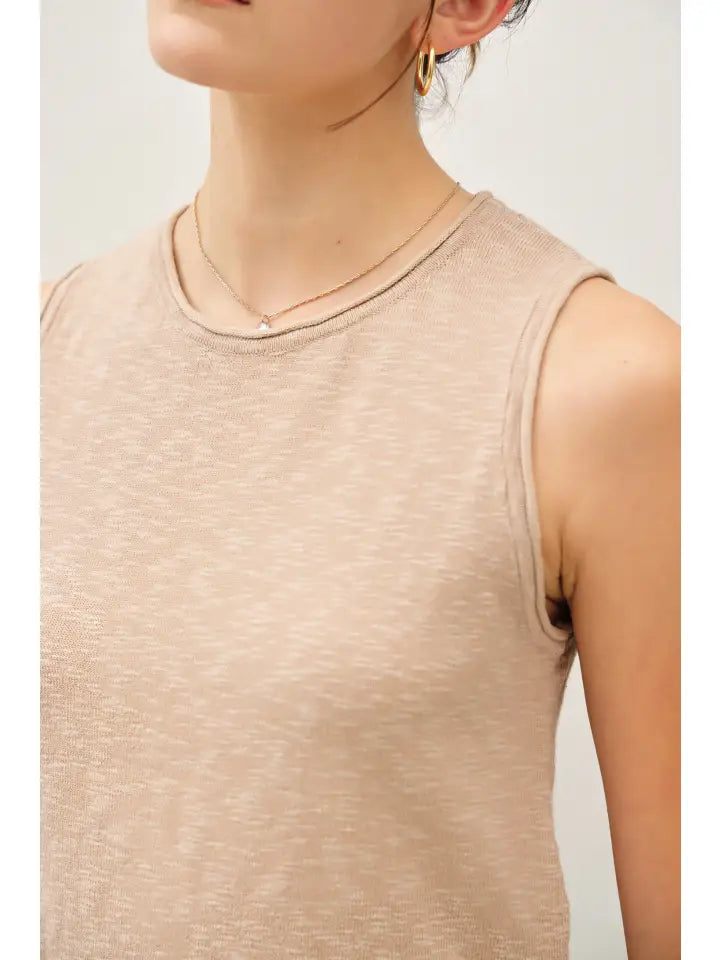Raw Seam Knit Tank