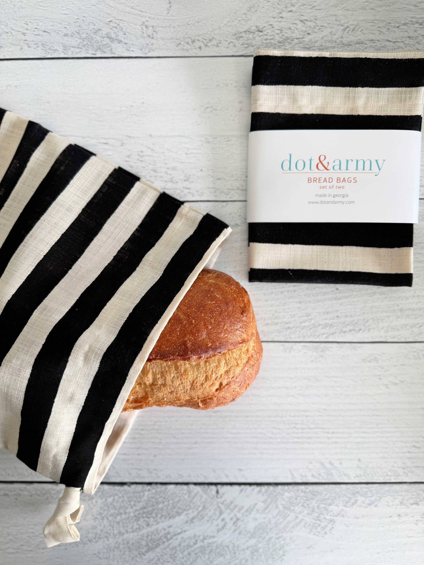 Bread Bag 2 Pack | Black Stripe