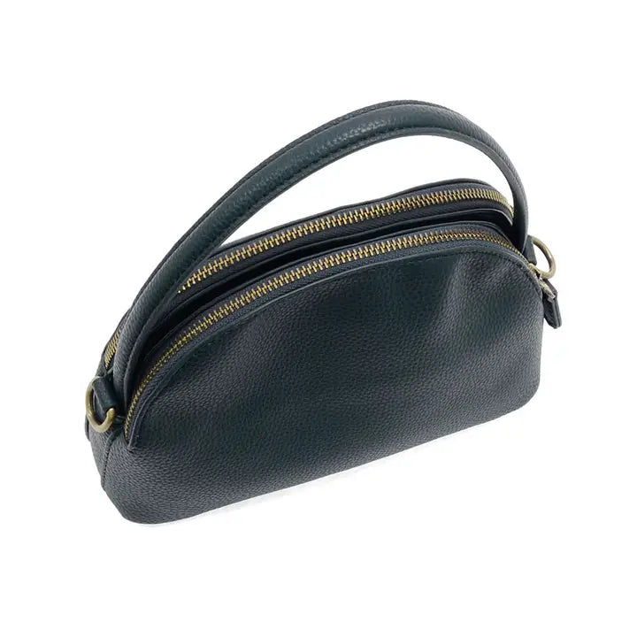 Larissa Double Zip Dome Crossbody