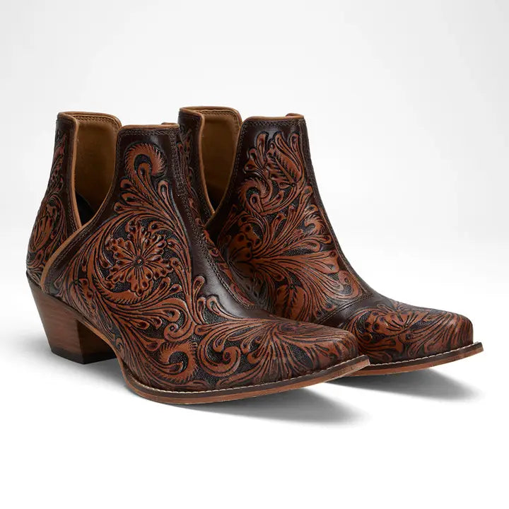 Myra Handtooled Booties