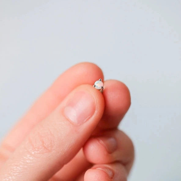 Opal Gem Flat Back Stud