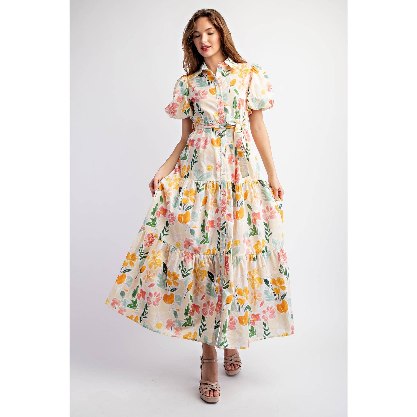 Floral Tiered Maxi Dress